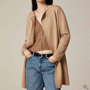 J Crew Collarless Sweater Blazer New